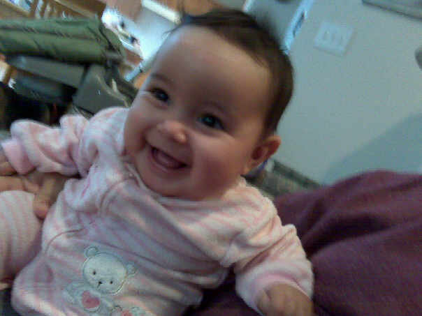 Hannah watching the Wiggles